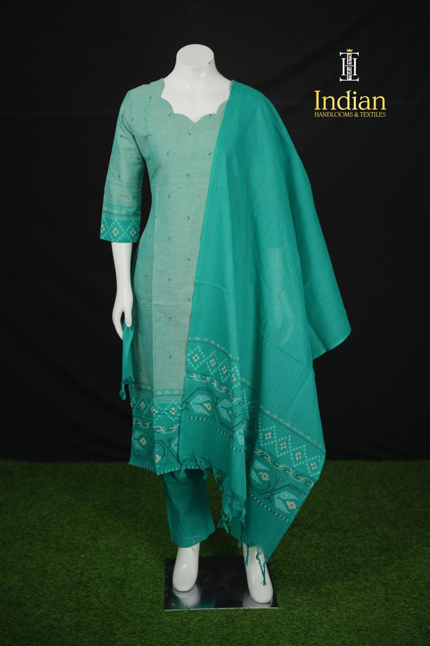 Chettinad Cotton Sets - Sea Green 1