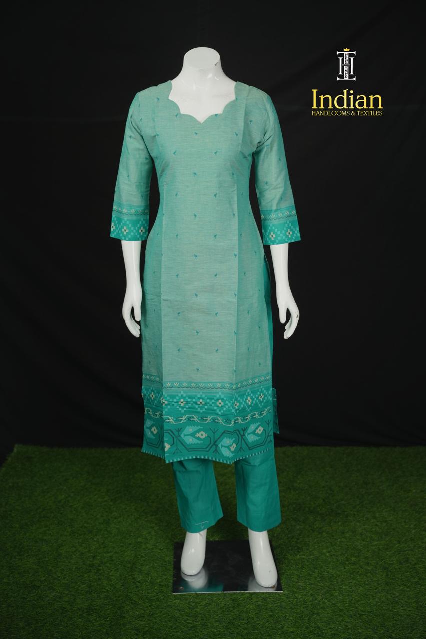 Chettinad Cotton Sets - Sea Green 1
