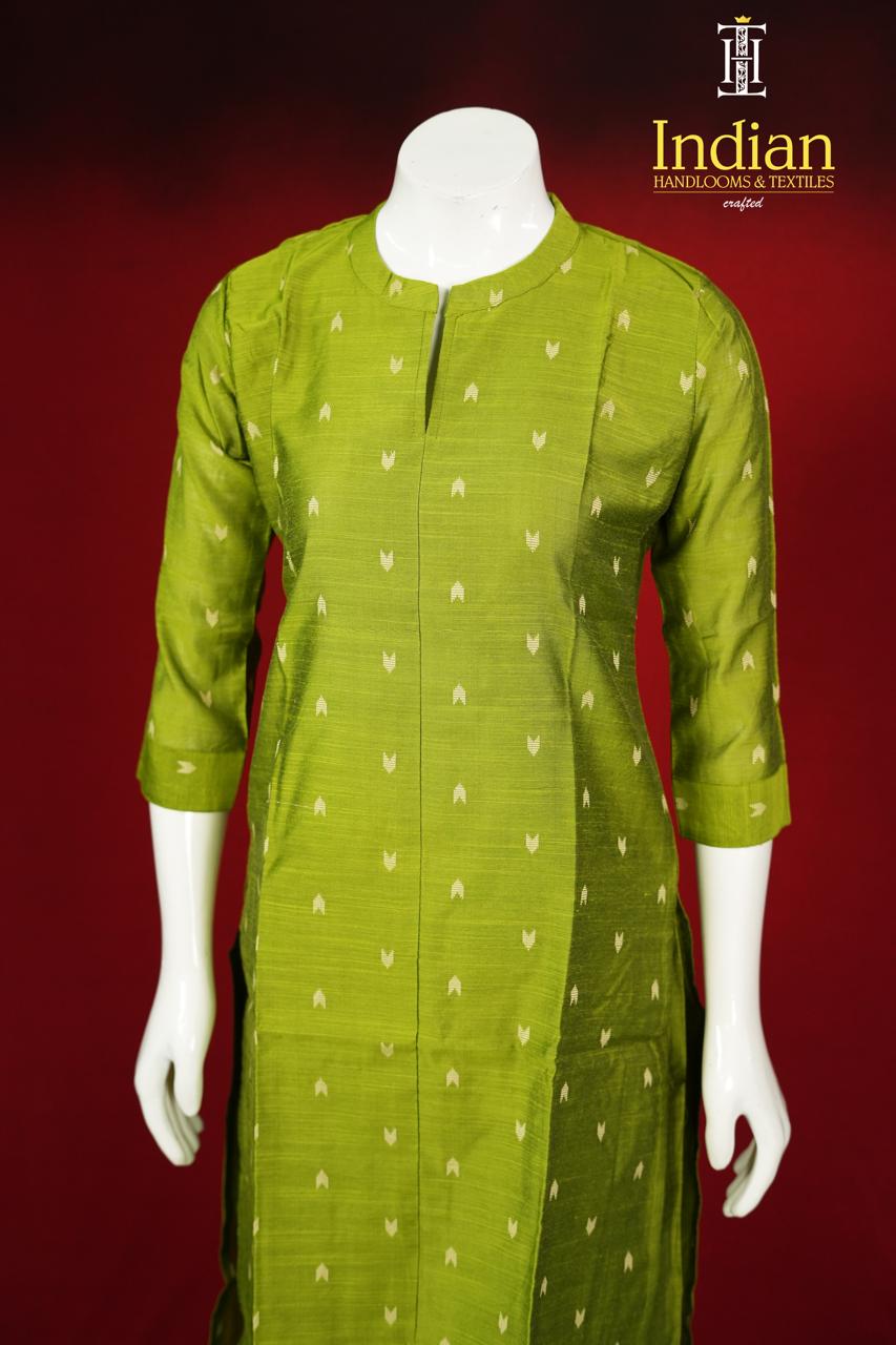 Raw Silk 2 Pc Set-Green