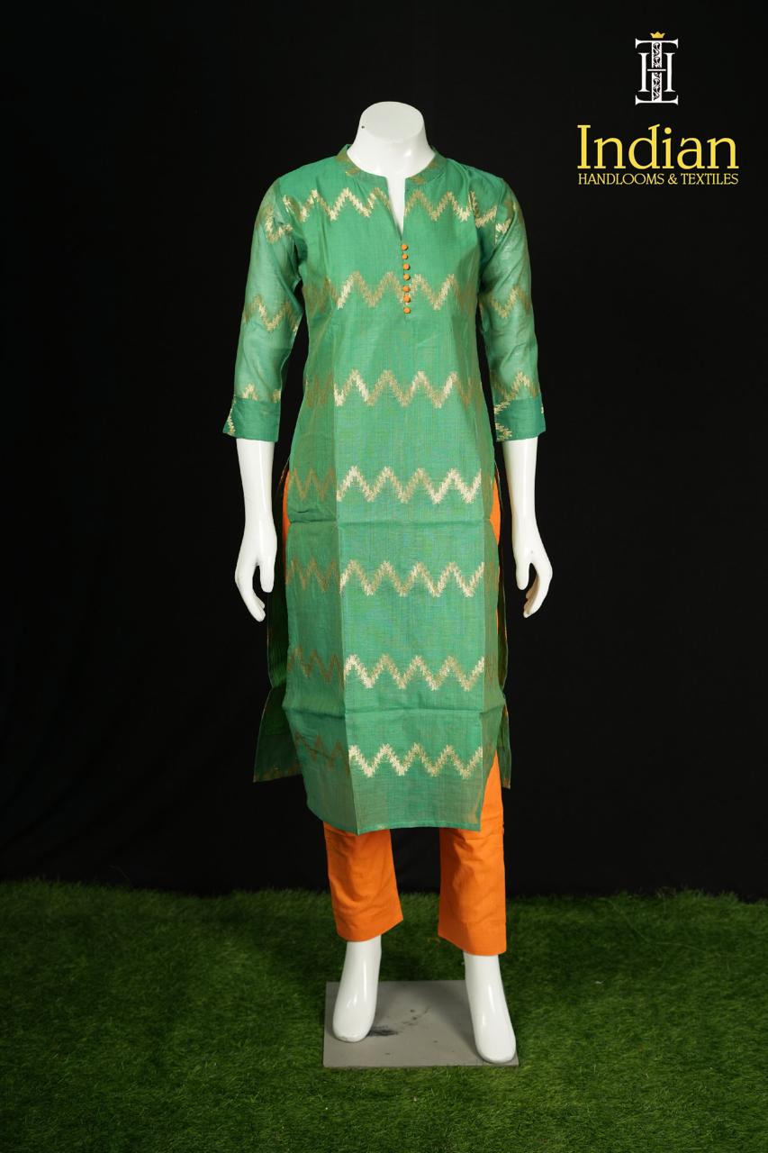 Banaras Silk Set-Green