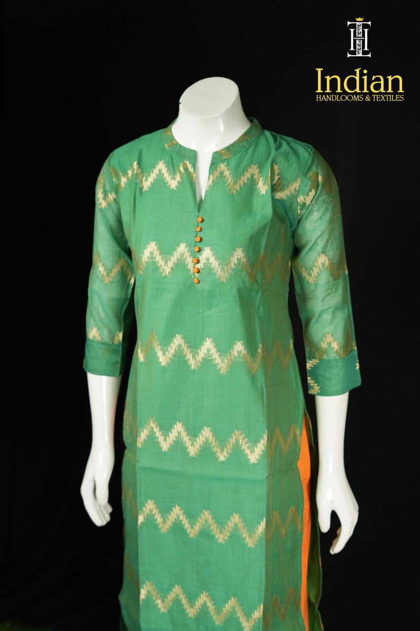 Banaras Silk Set-Green