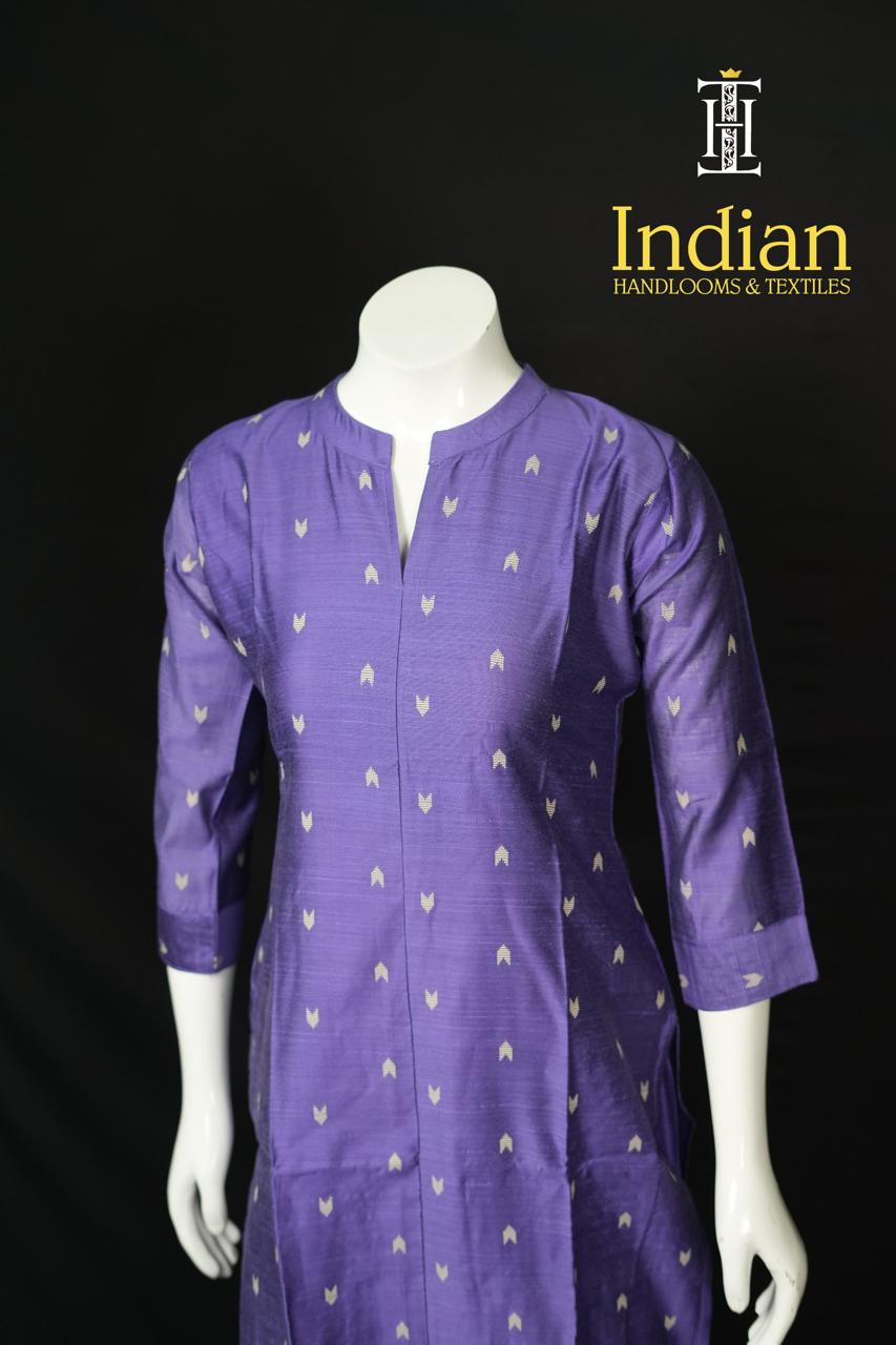Raw Silk 2 Pc Set - Lavender