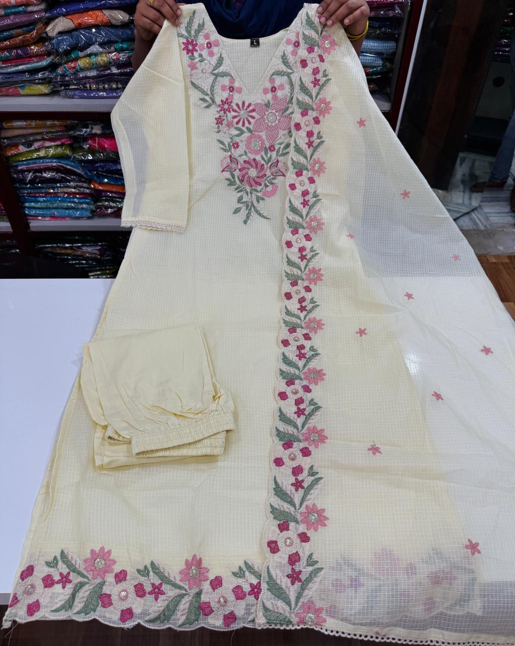 Kota Cotton 3pc Set-Lite Yellow