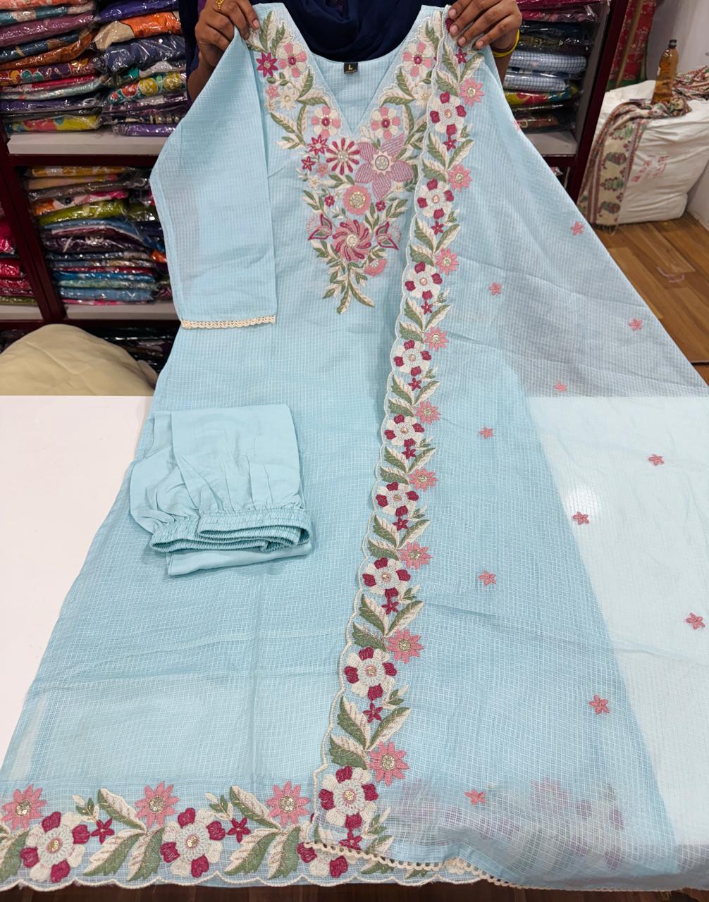 Kota Cotton 3pc Set-Lite Blue