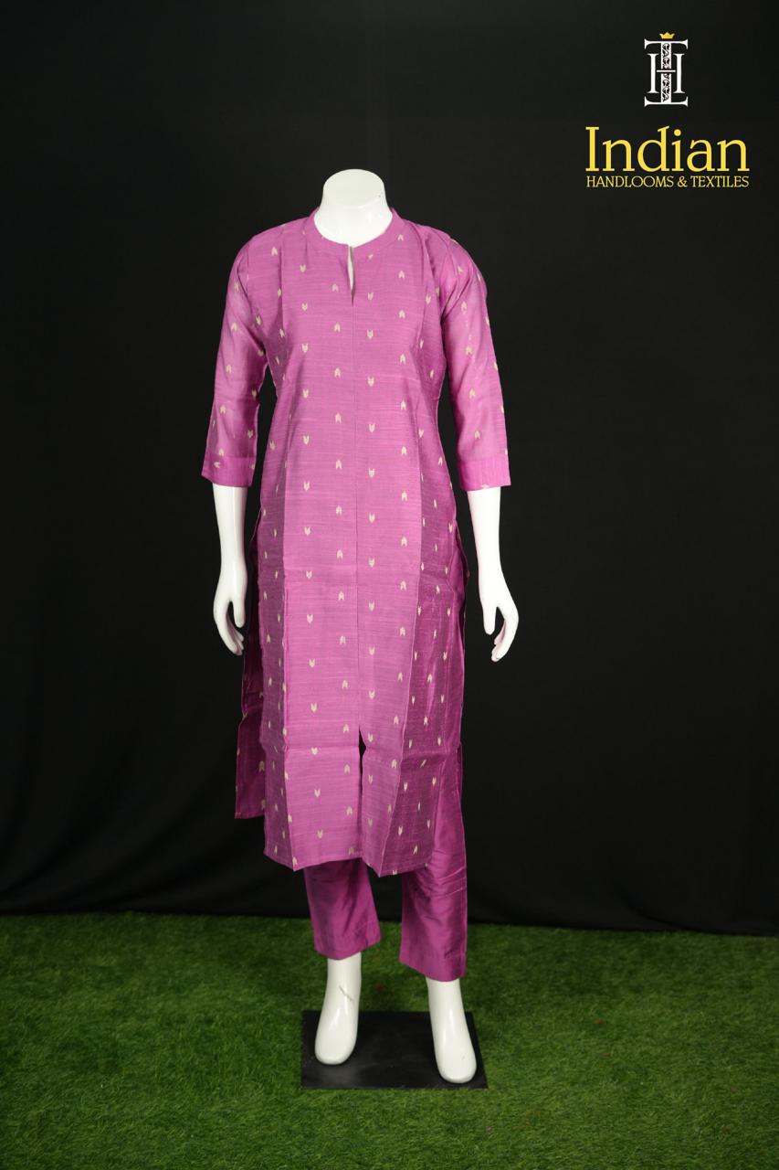 Raw Silk 2 Pc Set - BabyhPink