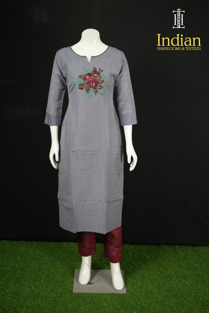 Raw Silk 3pc Set-Grey