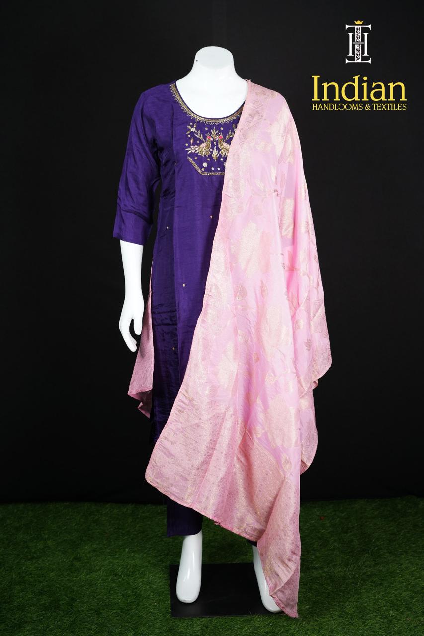 Dola Silk 3Pc Set-Purple