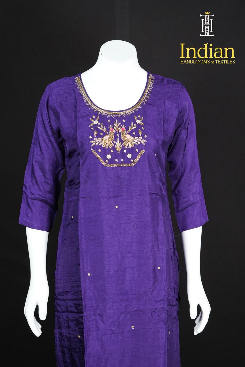Dola Silk 3Pc Set-Purple