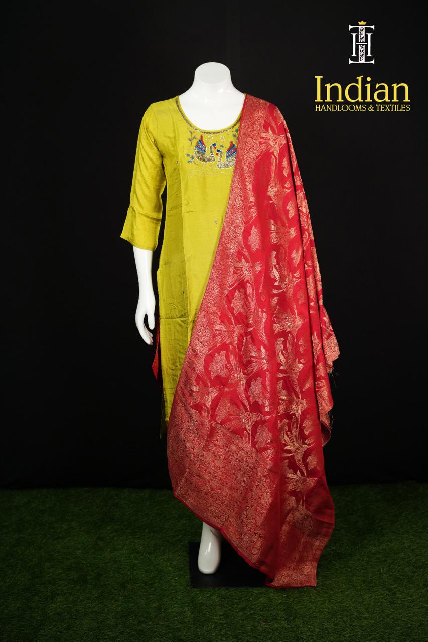 Dola Silk 3Pc Set-Leight Green