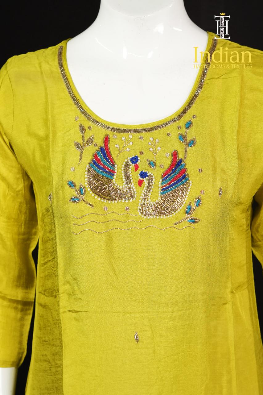 Dola Silk 3Pc Set-Leight Green