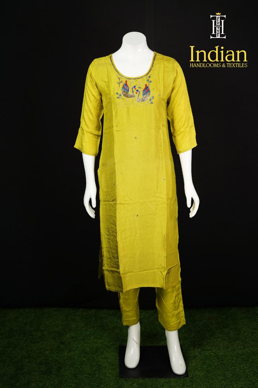 Dola Silk 3Pc Set-Leight Green