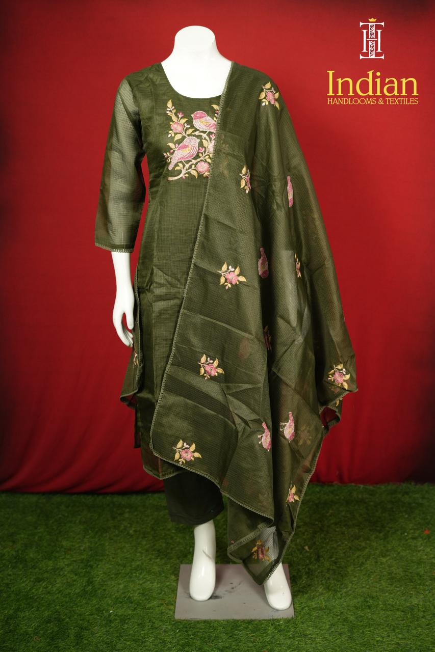 Kota Cotton Set-Dark Olive Green