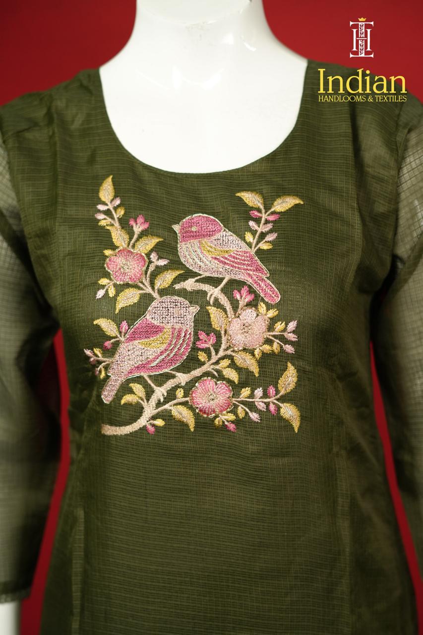 Kota Cotton Set-Dark Olive Green