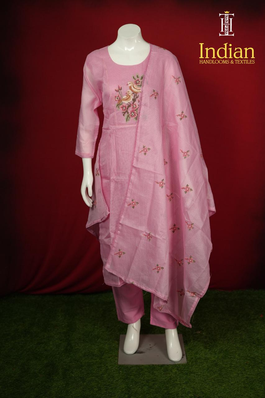 Kota Cotton Set-Baby Pink