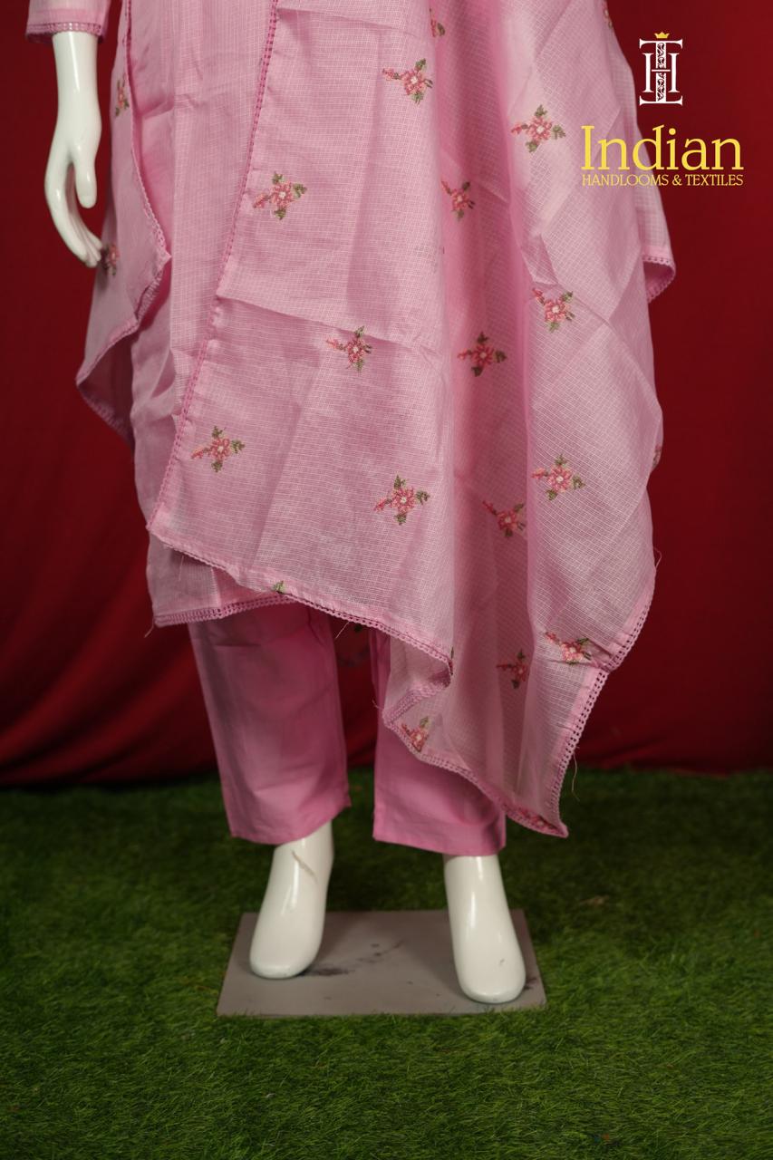 Kota Cotton Set-Baby Pink