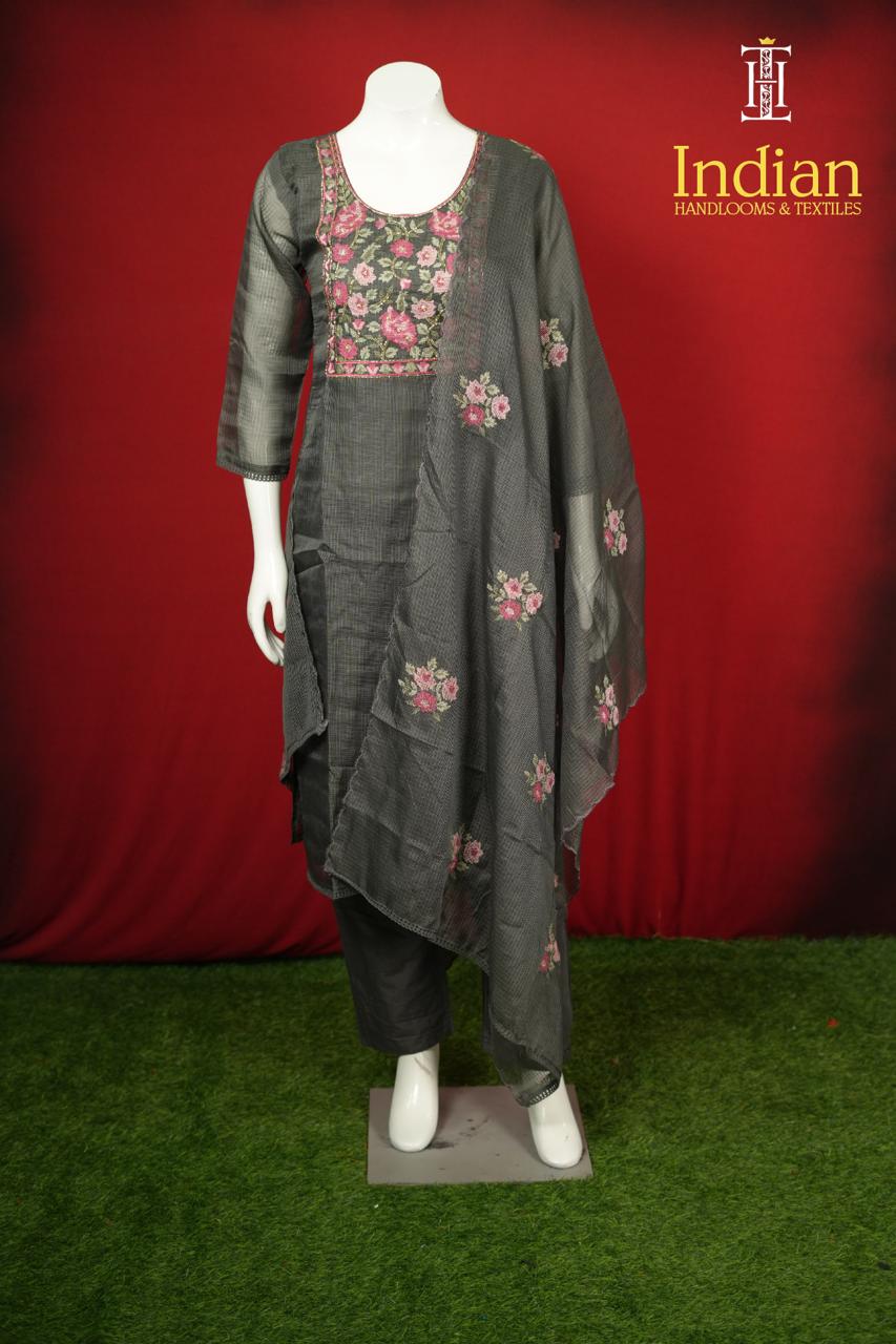 Kota Cotton Set-Dark Grey