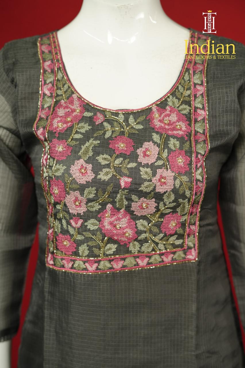 Kota Cotton Set-Dark Grey