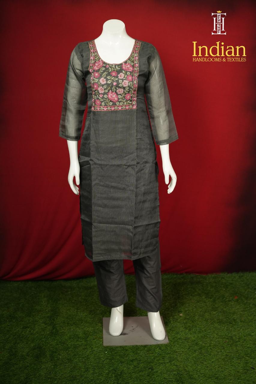 Kota Cotton Set-Dark Grey