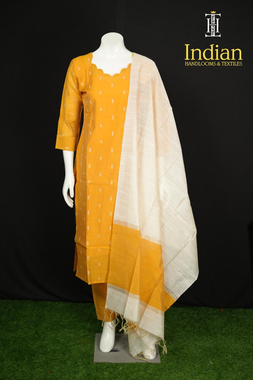 Raw Silk 3 Pc Set-Yellow