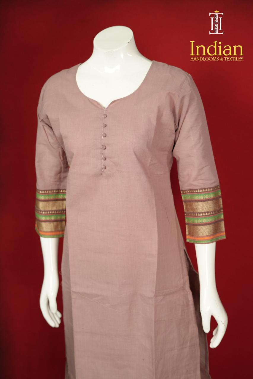 Handloom Cottton Set-Onion Pink