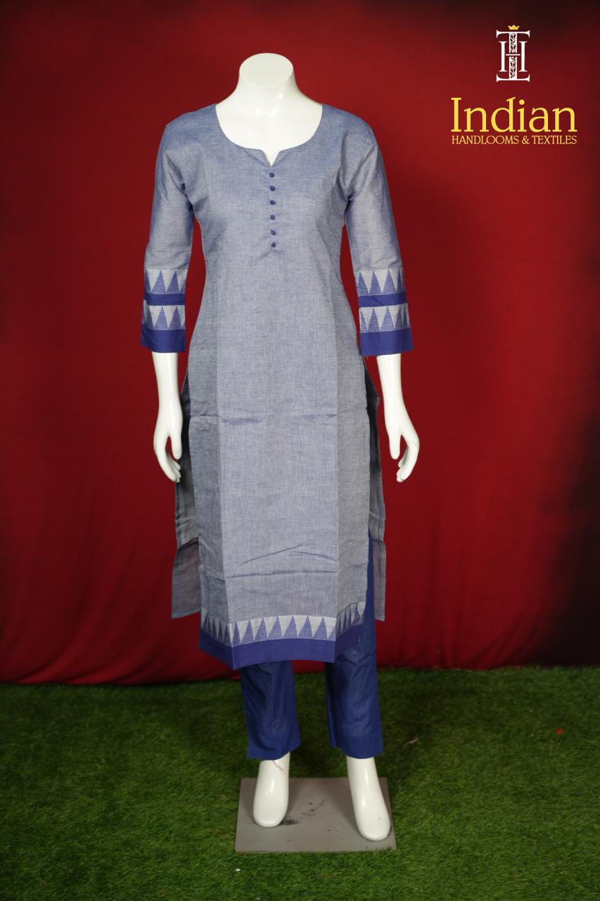 Handloom Cottton Set - Leight Blue