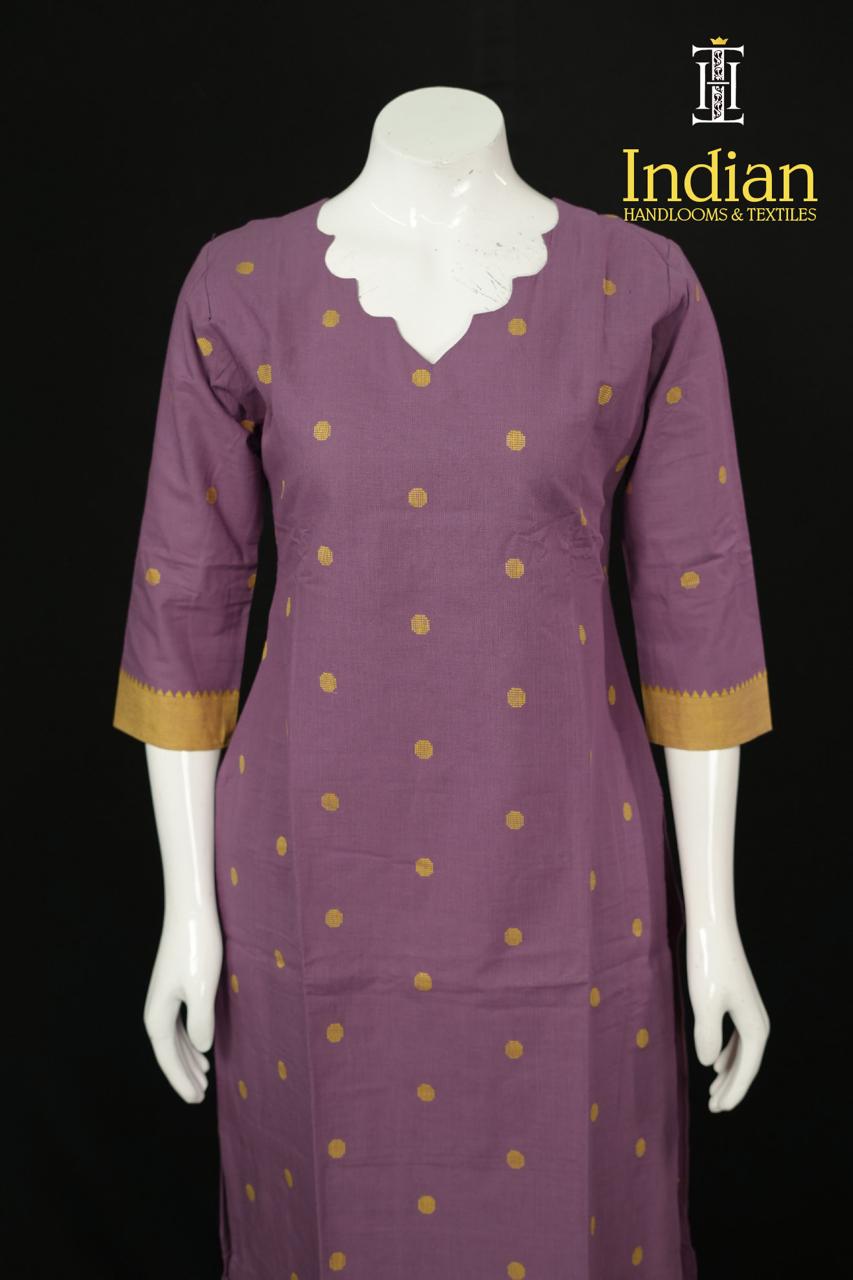 Premium Handloom Cotton Set - Lavender