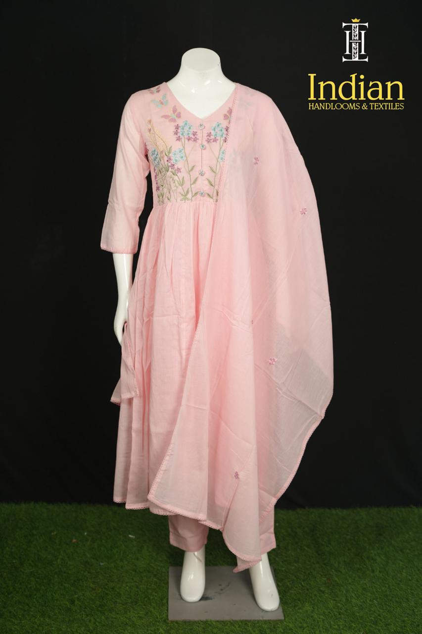 Mul Cotton Set-Baby Pink