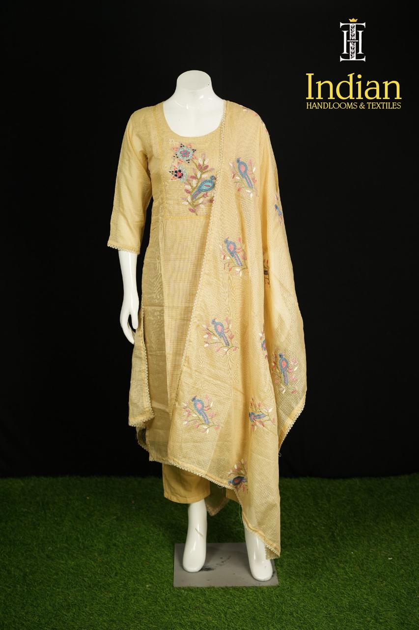 Kota Cotton Set-Cream Color