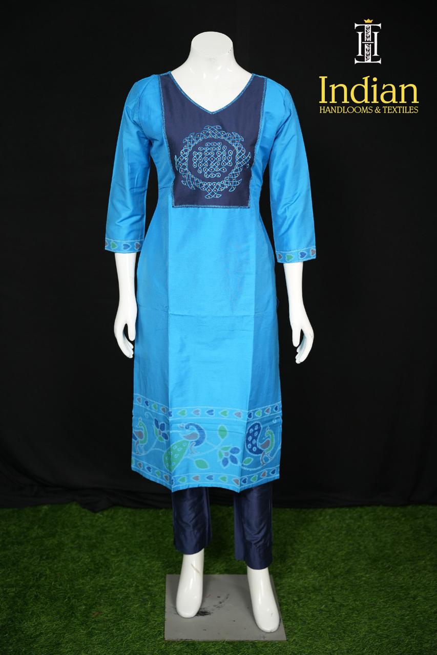 Designer Raw Silk Set-Leight Blue