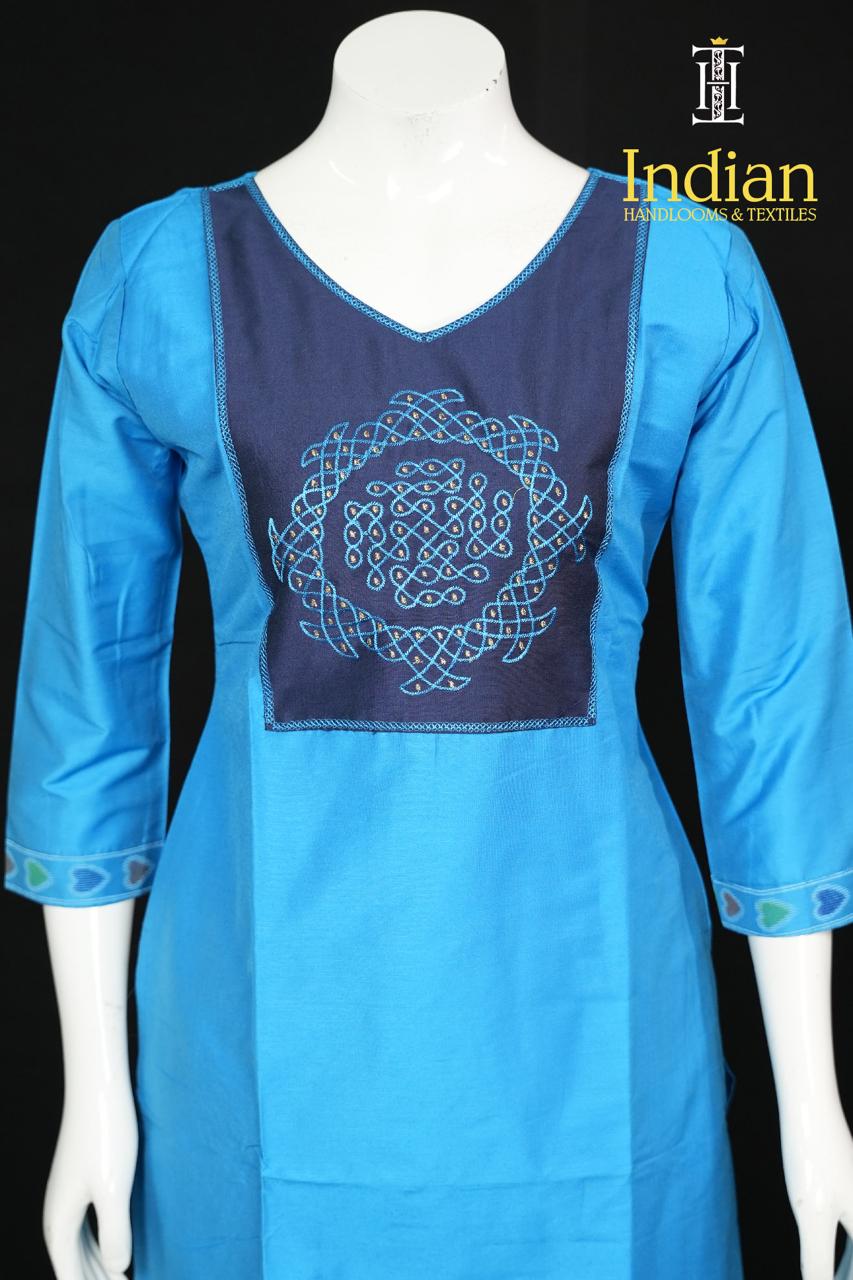 Designer Raw Silk Set-Leight Blue