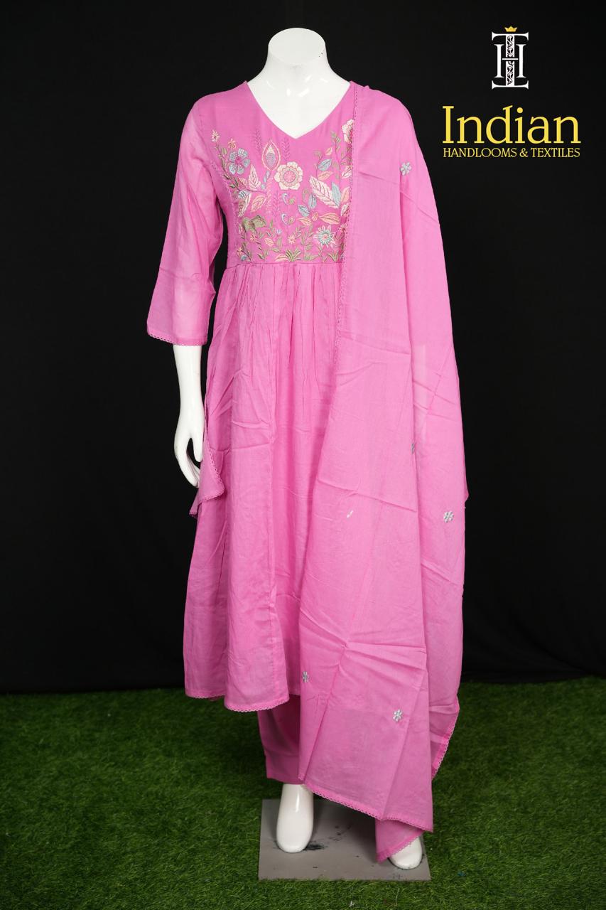 Jaipuri Mul Cotton Set-Onion Pink