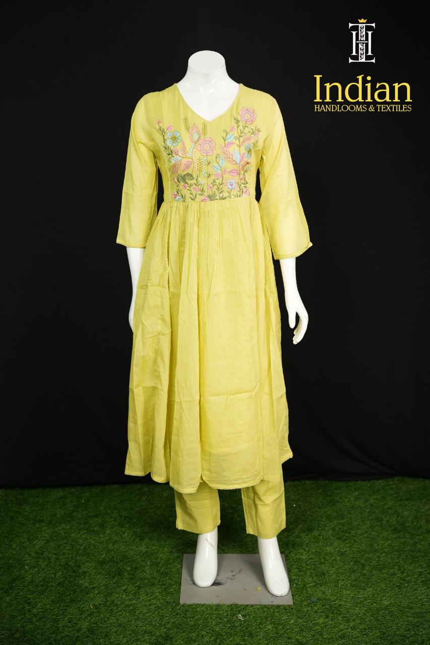 Jaipuri Mul Cotton Set-Leight Green