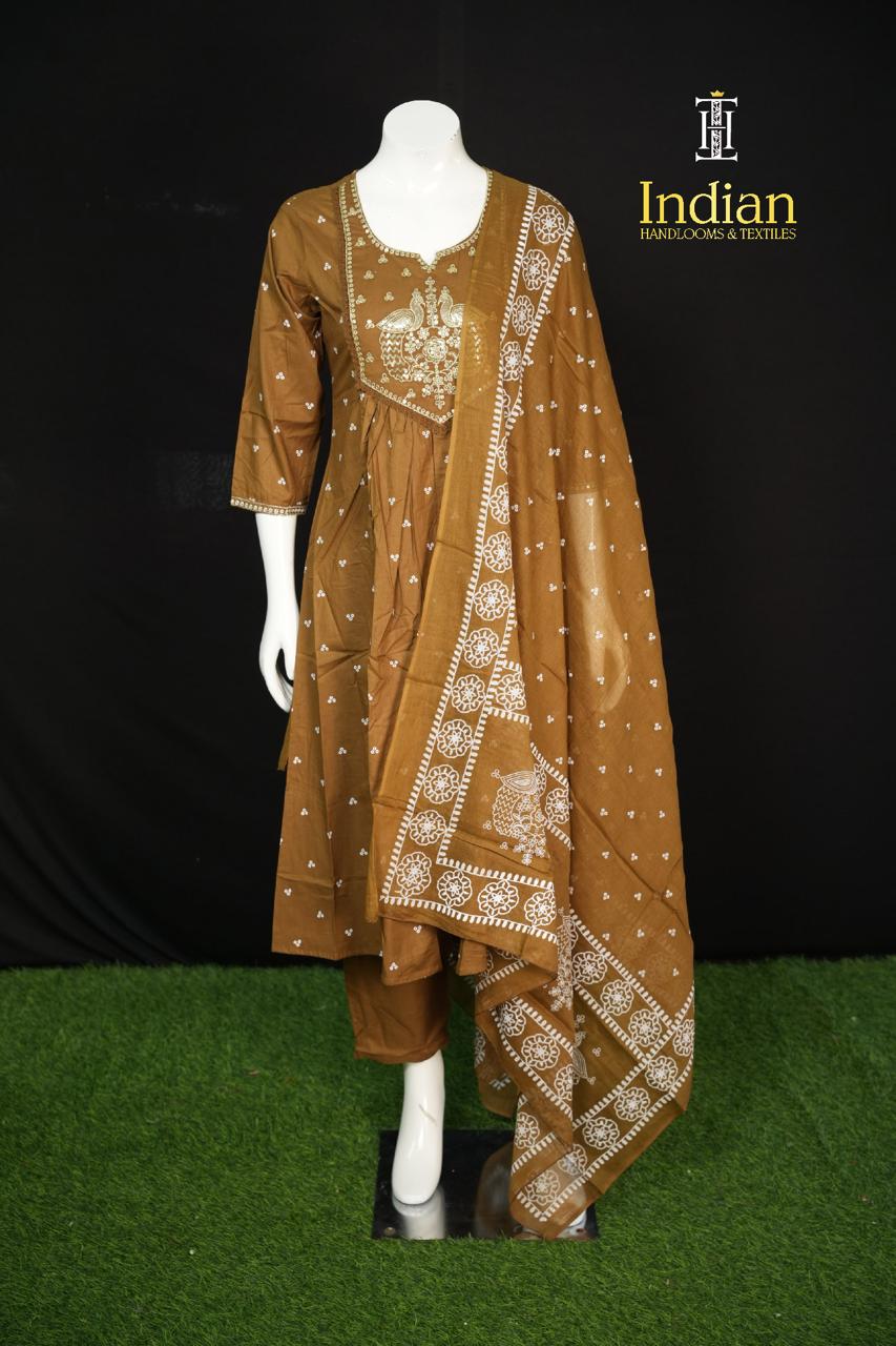 Soft Cotton Set-Mehendi Green