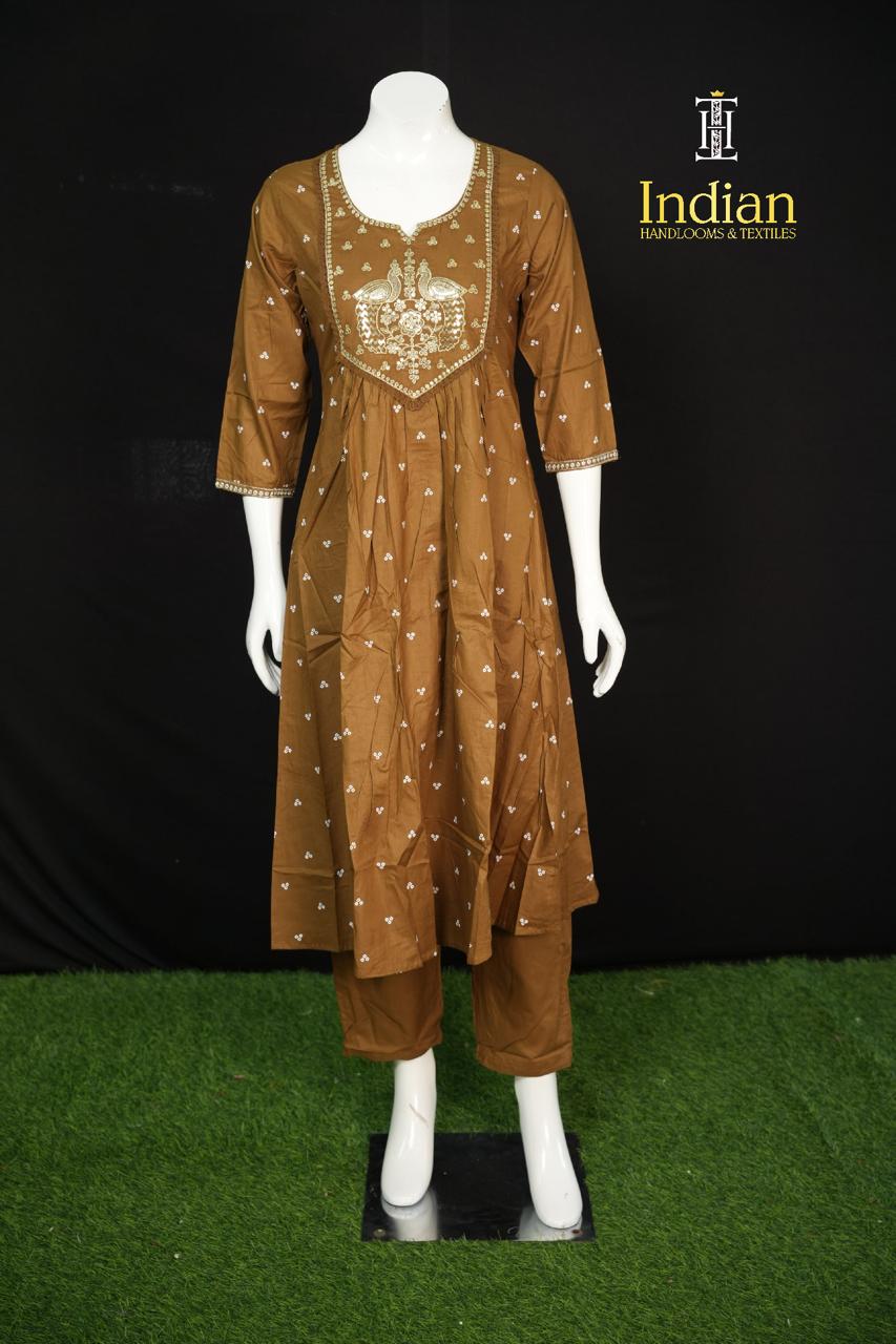 Soft Cotton Set-Mehendi Green