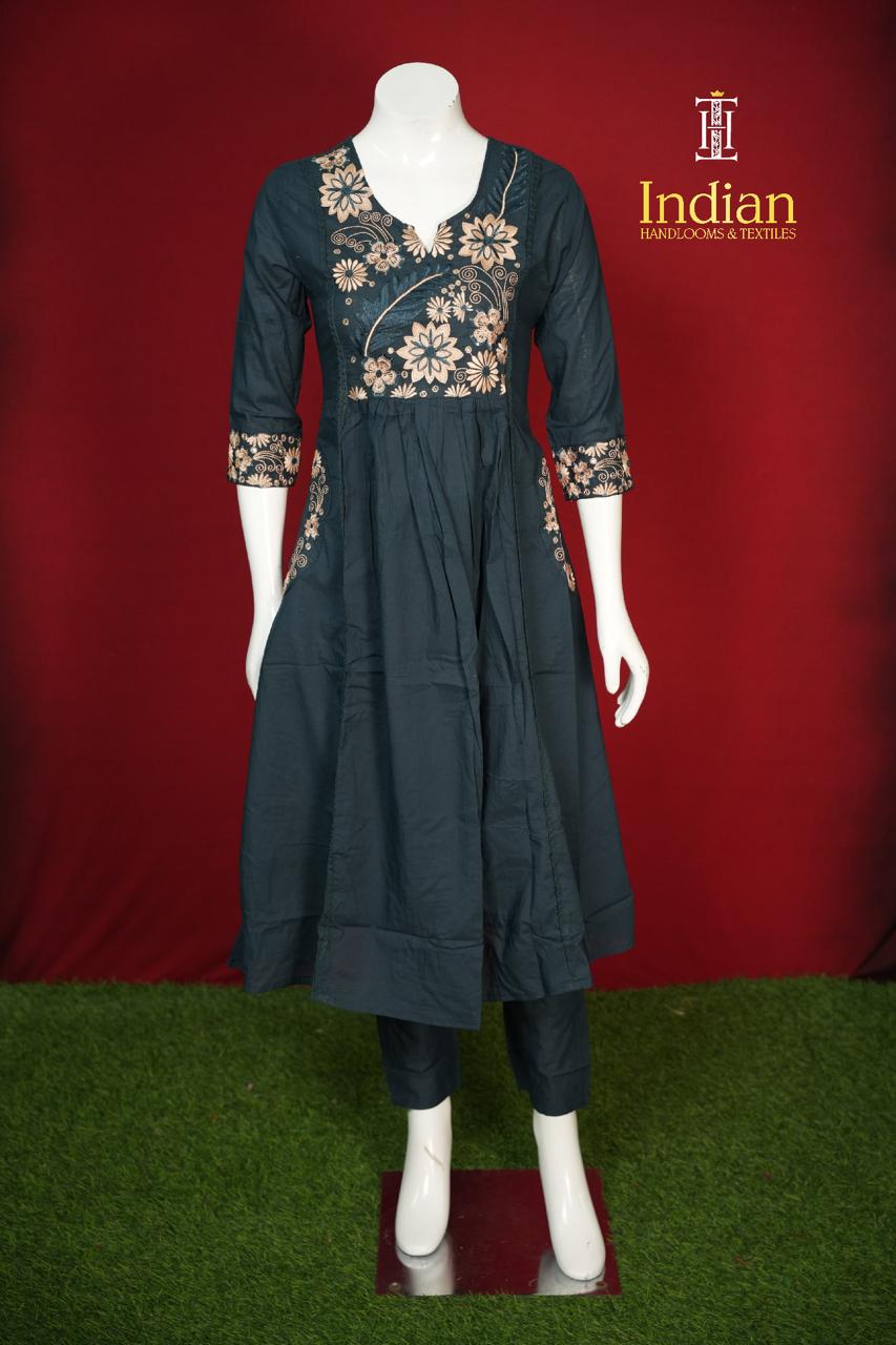 esigner Mul Cotton-Dark Bottle Green