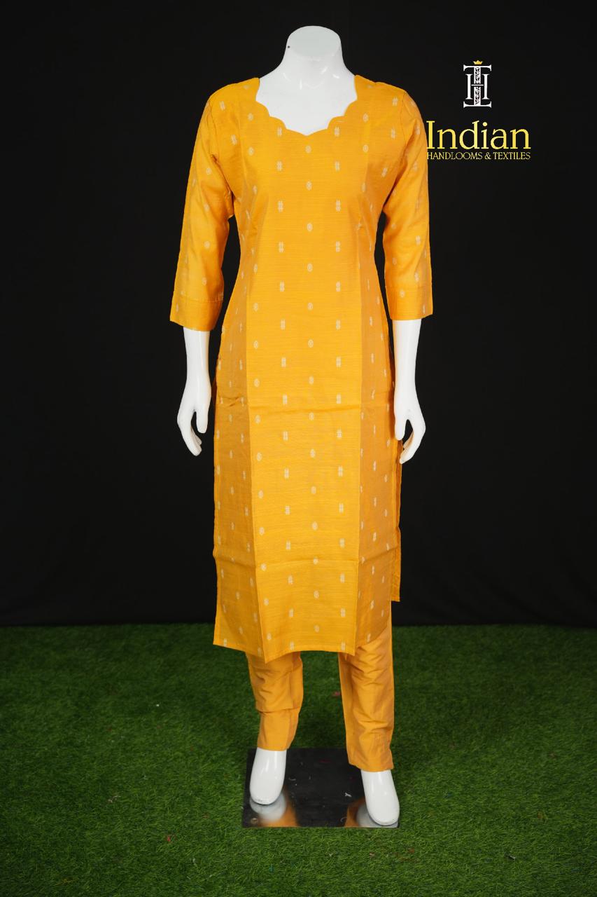 Premium Raw Silk 3 Pc Set-Yellow