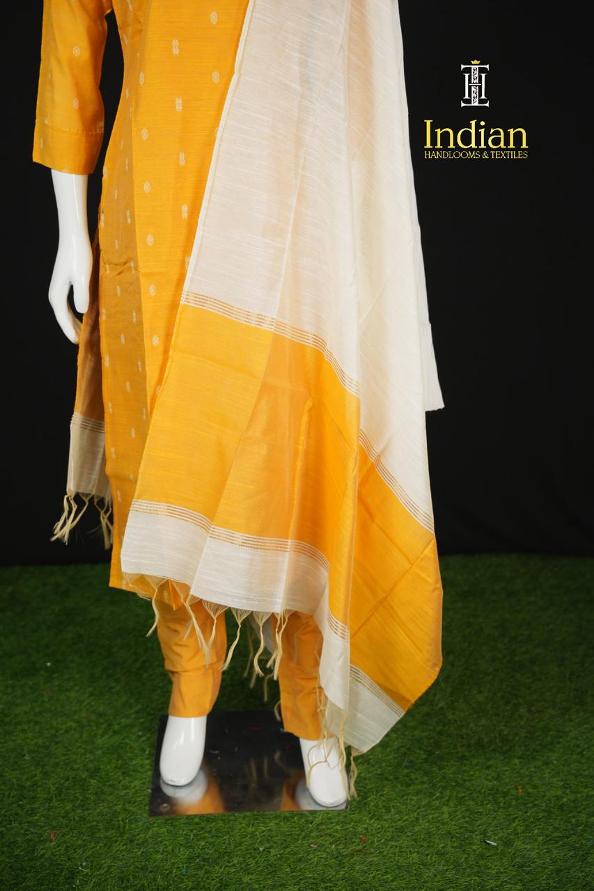 Premium Raw Silk 3 Pc Set-Yellow