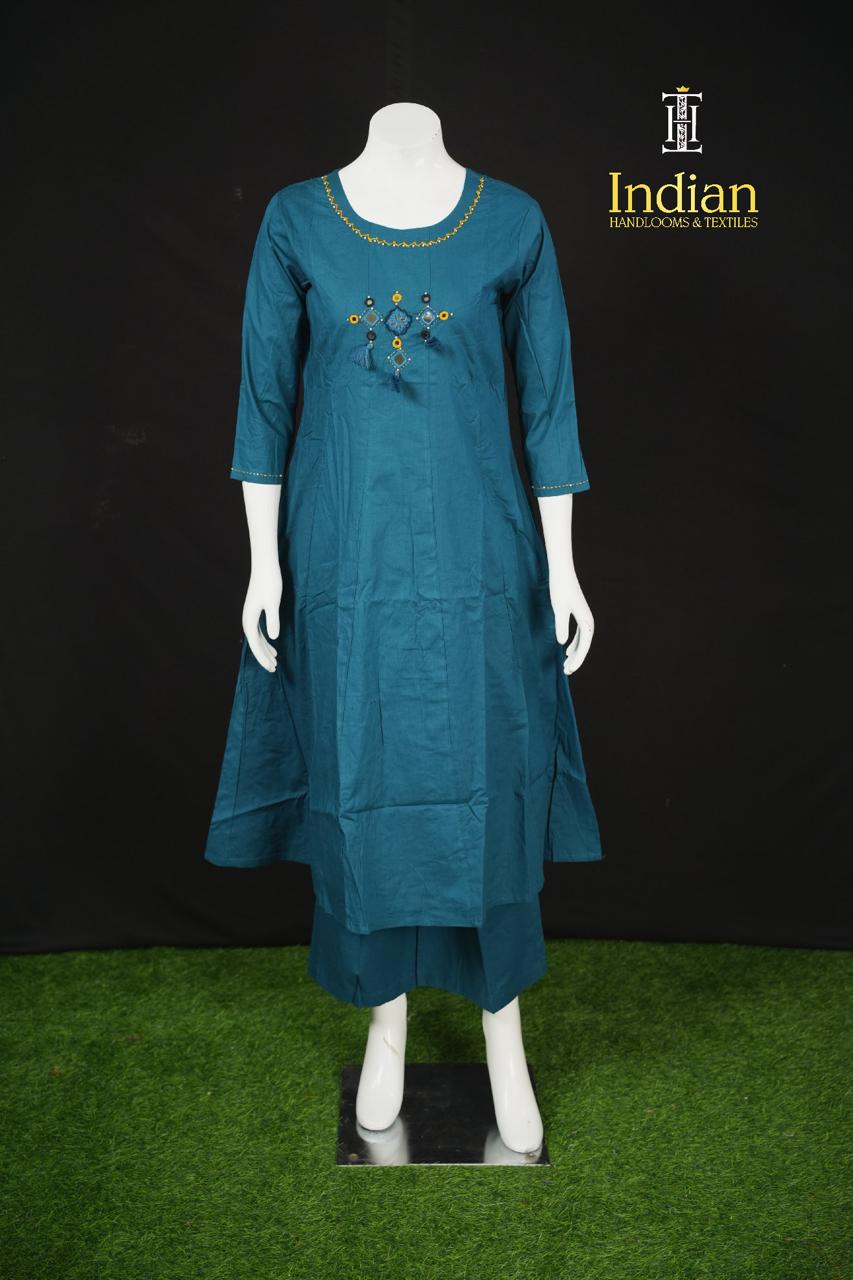 Designer Cotton 3 Pc Set-Blue