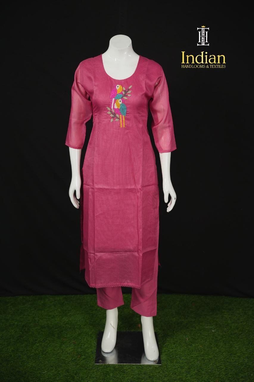 Beautiful Kota Set-Pink Color