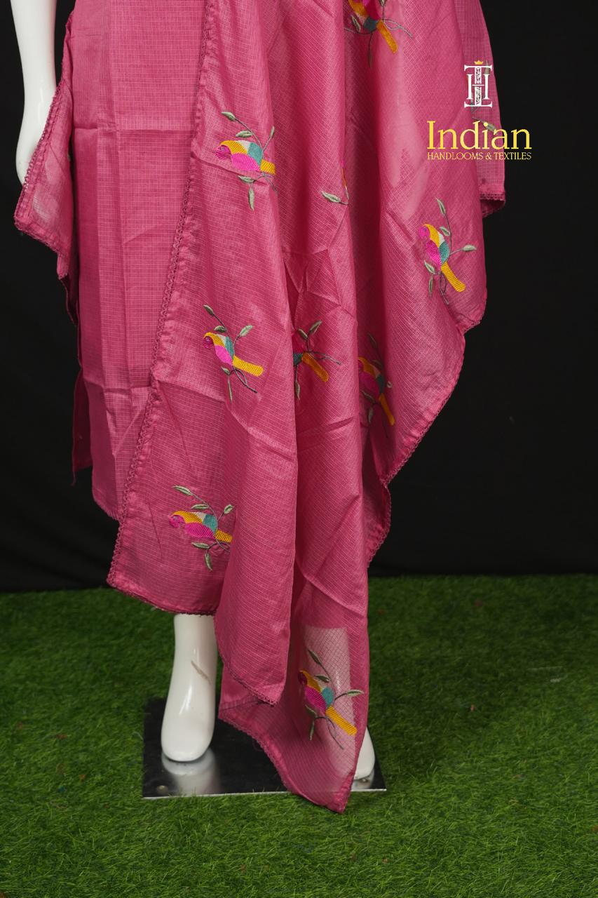 Beautiful Kota Set-Pink Color