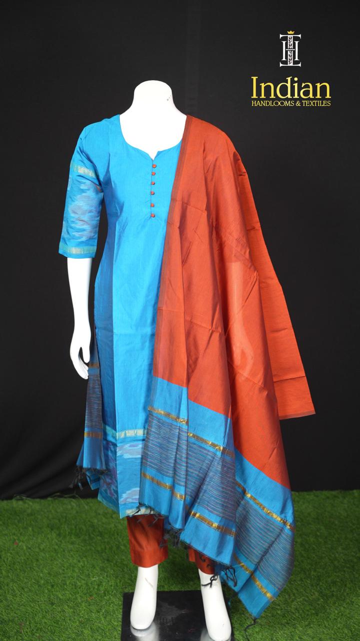 Pochampally Sico Pattu- Blue