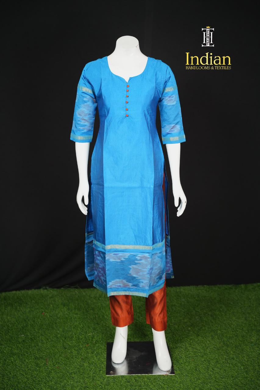 Pochampally Sico Pattu- Blue