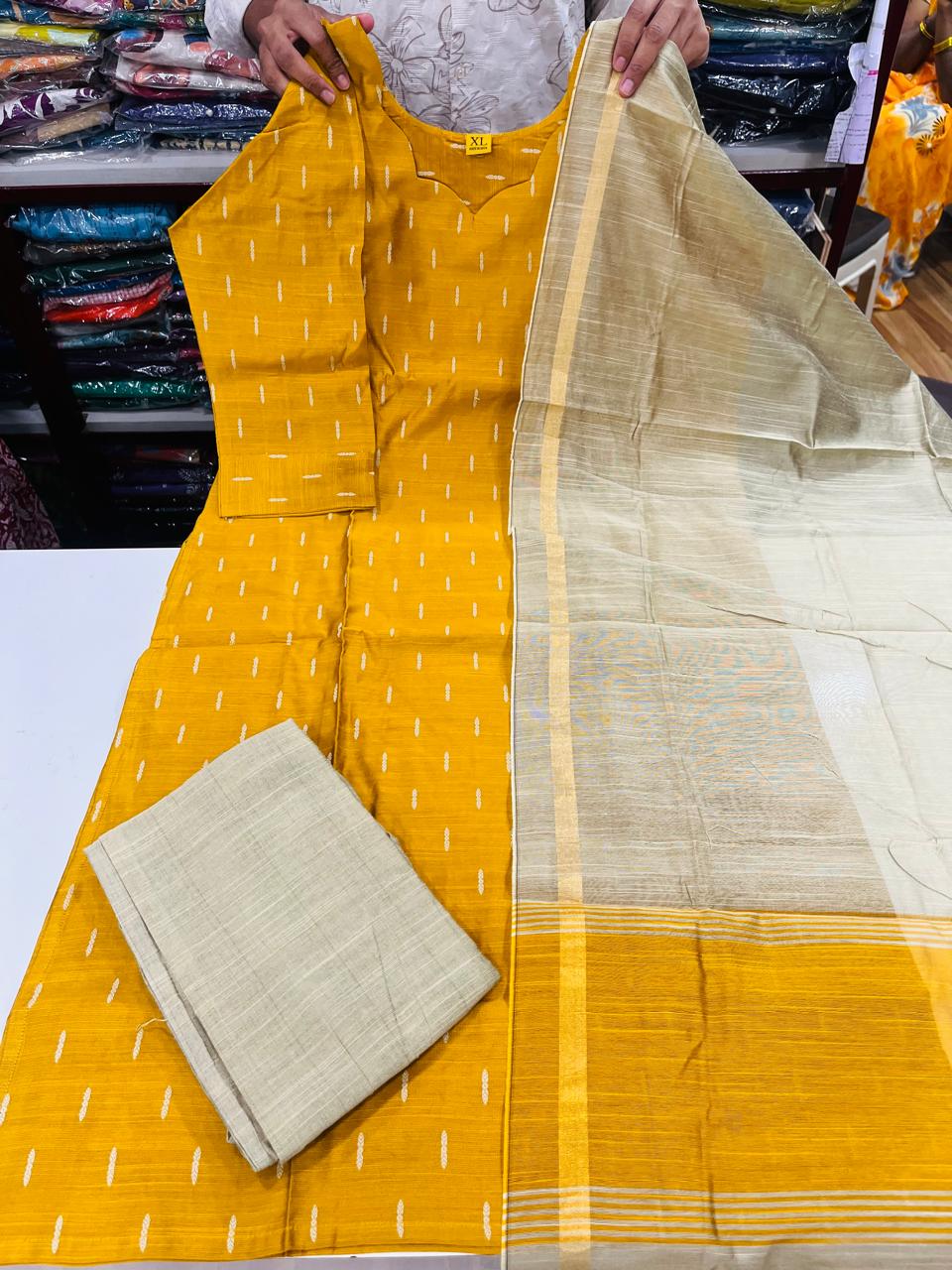 Premium Raw Silk Sets 1 - Yellow