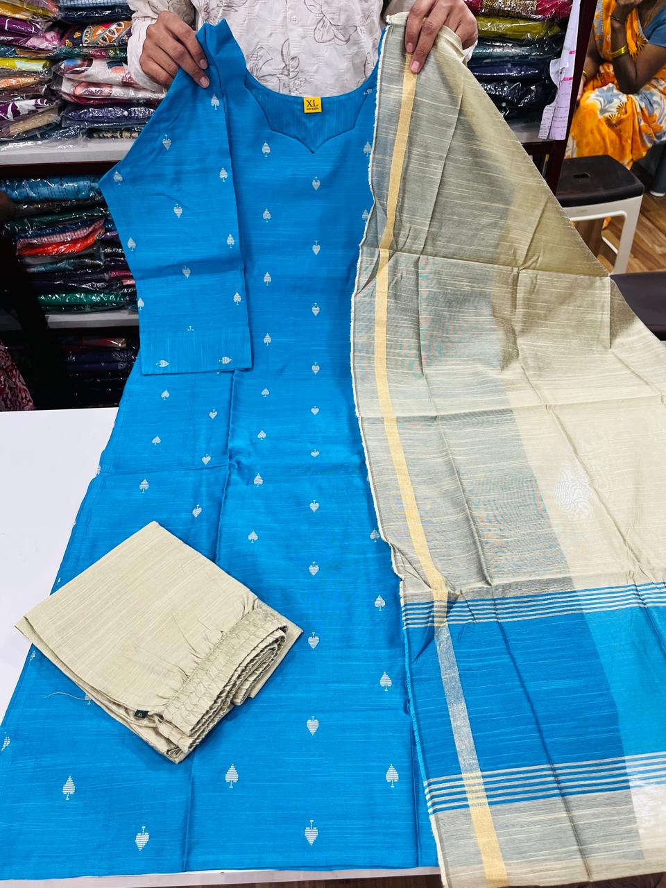 Premium Raw Silk Sets 1 - Blue