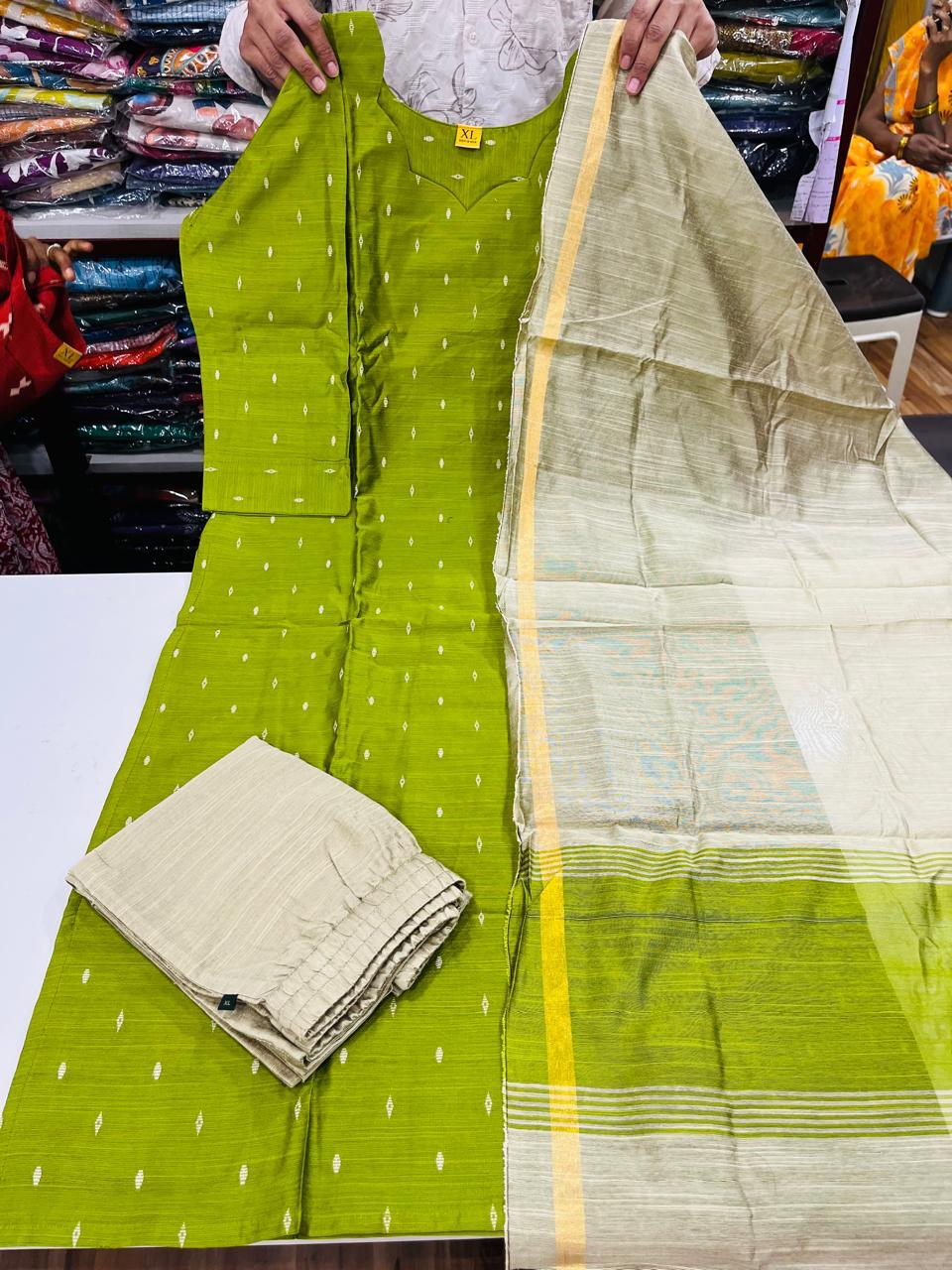 Premium Raw Silk Sets 1 - Green