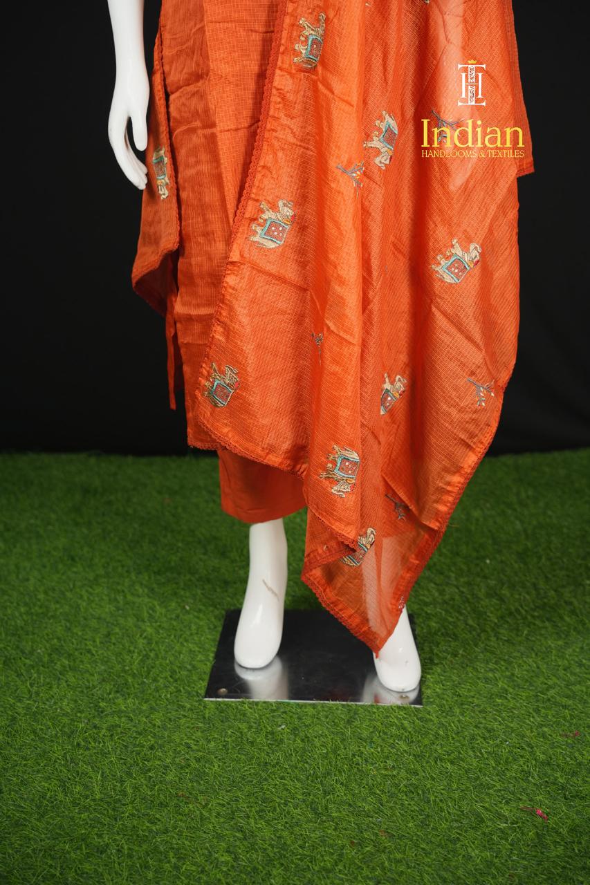 Kota Cotton 3 Pc Set - Rust Orange 2