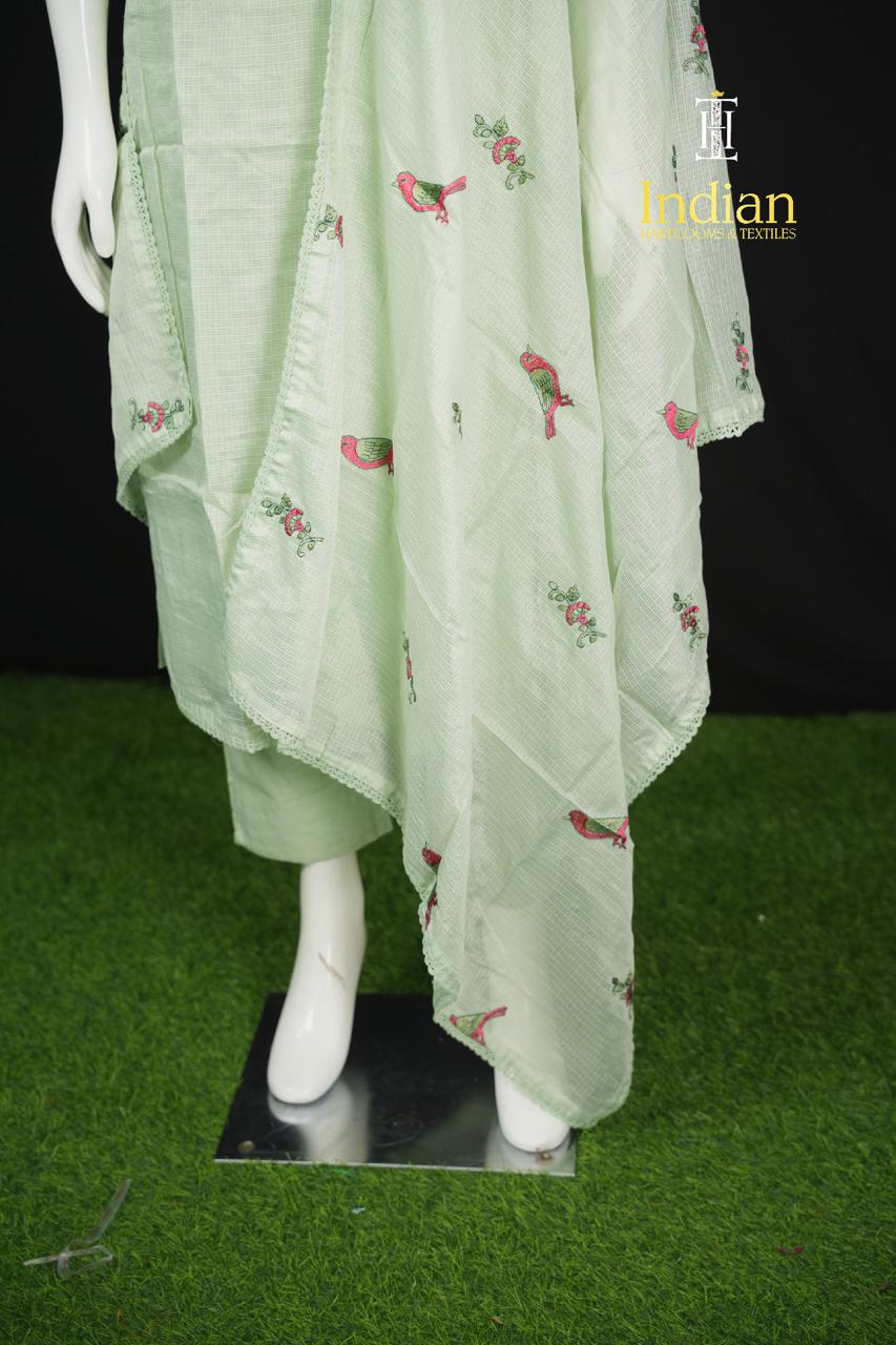 Kota Cotton 3 Pc Set - Pista Green 2