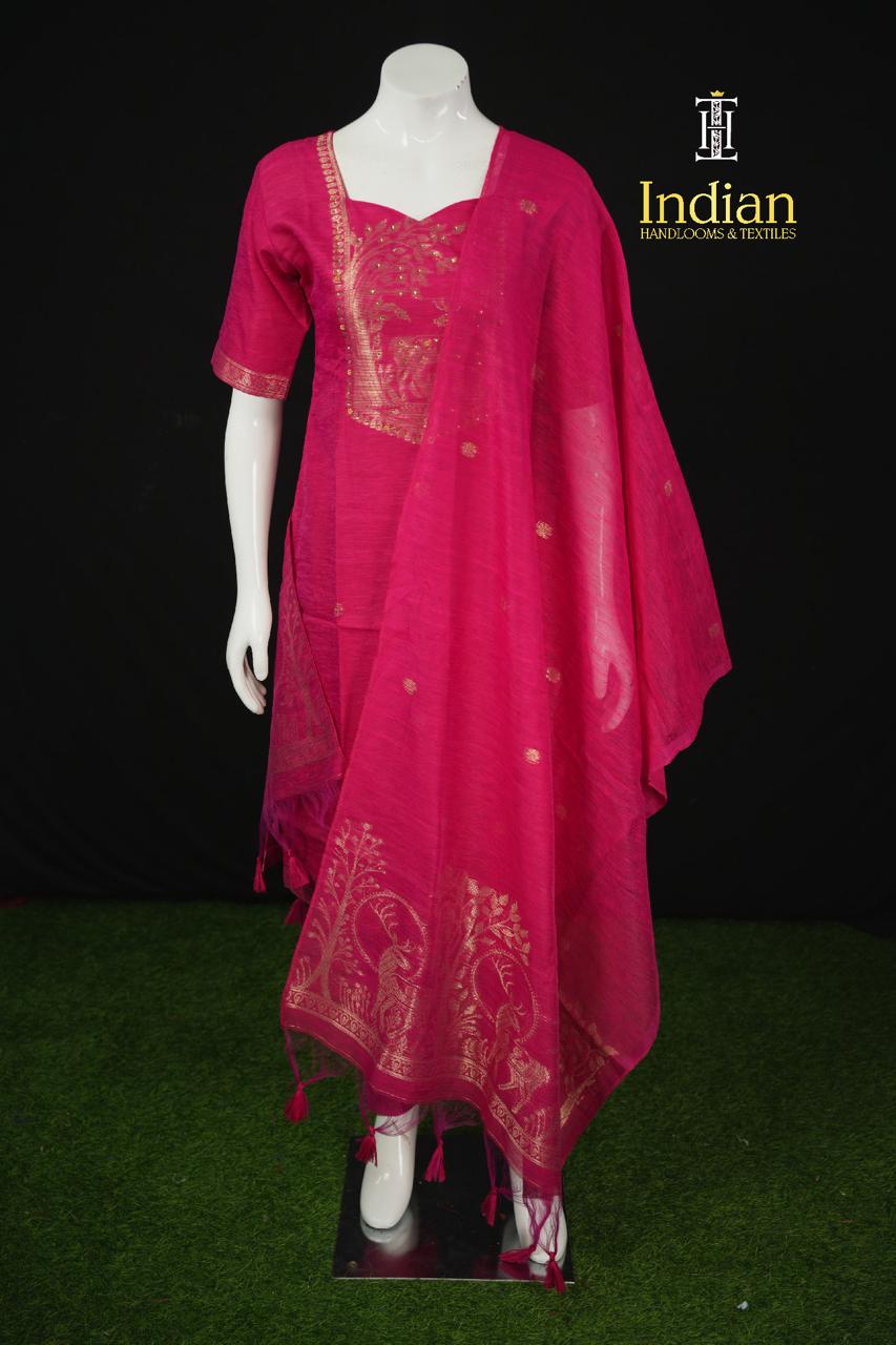 New Jamdhani Sets - Pink