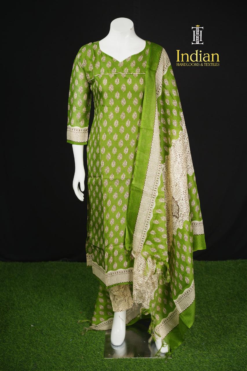 Printed Kota Sets - Green 3