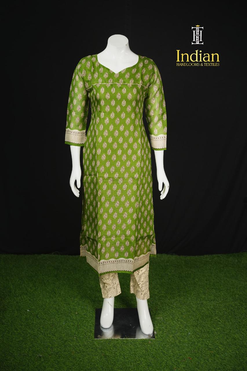 Printed Kota Sets - Green 3
